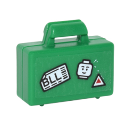 Minifigure, Utensil Briefcase with White Tag with 'BLL', Minifigure Head and Triangle Pattern (Sticker) - Set 76051
