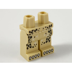 Hips and Legs with Animal Print Black Spots and White Fur Lines and Claws Pattern Hips and Legs with Animal Print Black Spots and White Fur Lines and Claws Pattern