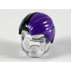 Minifigure, Hair Combed Front to Rear with Dark Purple Left Side Pattern Minifigure, Hair Combed Front to Rear with Dark Purple Left Side Pattern