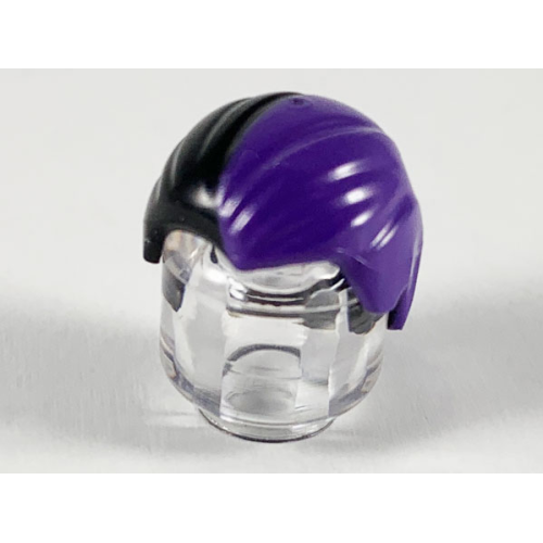 Деталь LEGO 92081pb03 Minifigure, Hair Combed Front to Rear with Dark Purple Left Side Pattern