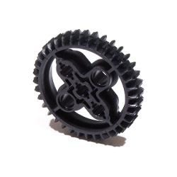 Technic, Gear 36 Tooth Double Bevel - Black