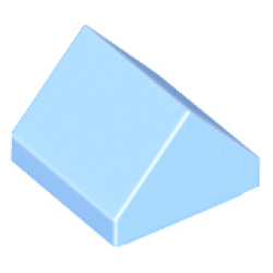 Slope 45 1 x 1 x 2/3 Double - Bright Light Blue Slope 45 1 x 1 x 2/3 Double - Bright Light Blue