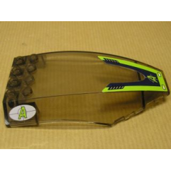 Windscreen 10 x 6 x 2 Curved with Dark Blue and Lime Border and Agents Logo Pattern (Sticker) - Set 8633 Windscreen 10 x 6 x 2 Curved with Dark Blue and Lime Border and Agents Logo Pattern (Sticker) - Set 8633