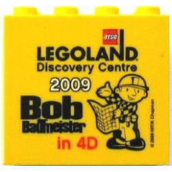 Brick 2 x 4 x 3 with Legoland Discovery Centre 2009 Bob der Baumeister in 4D Pattern Brick 2 x 4 x 3 with Legoland Discovery Centre 2009 Bob der Baumeister in 4D Pattern
