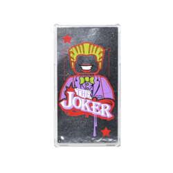 Glass for Window 1 x 4 x 6 with 2 Red Stars, Joker Figure and 'THE JOKER' on Silver Mirrored Background Pattern (Sticker) - Set 76035