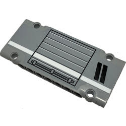 Technic, Panel Plate 5 x 11 x 1 with Handle on Toolbox Door, White Stripe and Black Honeycomb Grids Pattern Model Right Side (Sticker) - Set 42068 Technic, Panel Plate 5 x 11 x 1 with Handle on Toolbox Door, White Stripe and Black Honeycomb Grids Pattern Model Right Side (Sticker) - Set 42068