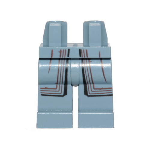 Деталь LEGO 970c00pb1065 Hips and Legs with SW Mandalorian Robe and Dark Brown Lines Pattern