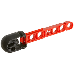 Projectile Arrow, Liftarm Shaft with Molded Black Flexible Rubber Hollow End Pattern - Red
