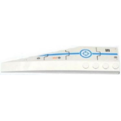 Wedge 12 x 3 Right with Vent, Blue Stripe and Blue Target Pattern (Sticker) - Set 70709