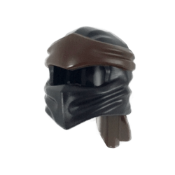 Minifigure, Headgear Ninjago Wrap Type 4 with Molded Dark Brown Headband Pattern