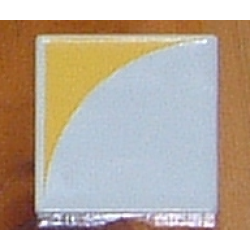 Duplo, Tile 2 x 2 with Shape Yellow Inverse Quarter Circle Pattern Duplo, Tile 2 x 2 with Shape Yellow Inverse Quarter Circle Pattern