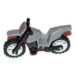 Motorcycle Dirt Bike with Black Chassis (Short Fairing Mounts) and Light Bluish Gray Wheels Motorcycle Dirt Bike with Black Chassis (Short Fairing Mounts) and Light Bluish Gray Wheels