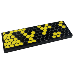 Tile 2 x 6 with Honeycomb with Yellow Hexagons Pattern (Sticker) - Set 76904