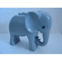 Duplo Elephant Adult with Eyes Round Pattern