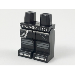 Hips and Legs with Skull and Wrench Buckle, Silver Chain on Right Pocket, Dark Bluish Gray Knee Wrappings, Silver Toes Pattern Hips and Legs with Skull and Wrench Buckle, Silver Chain on Right Pocket, Dark Bluish Gray Knee Wrappings, Silver Toes Pattern