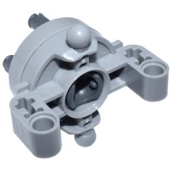 Technic, Steering Axle with 2 Pin Holes, 2 Axle Holes and 2 Tow Ball Arms with Dark Bluish Gray Wheel Hub Technic, Steering Axle with 2 Pin Holes, 2 Axle Holes and 2 Tow Ball Arms with Dark Bluish Gray Wheel Hub