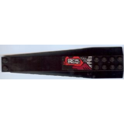 Wedge 16 x 4 Triple Curved with Reinforcements with Red, Dark Red and Silver Circuitry Short Pattern Model Right Side (Sticker) - Set 7721 Wedge 16 x 4 Triple Curved with Reinforcements with Red, Dark Red and Silver Circuitry Short Pattern Model Right Side (Sticker) - Set 7721
