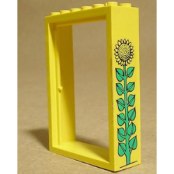Door, Frame 2 x 6 x 7 with Sunflower Pattern (Sticker) - Set 3674 Door, Frame 2 x 6 x 7 with Sunflower Pattern (Sticker) - Set 3674