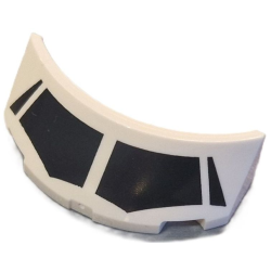 Windscreen 2 x 4 x 1 Curved with Black Windows Pattern Windscreen 2 x 4 x 1 Curved with Black Windows Pattern