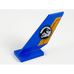 Tail Shuttle with Orange Trim and Silver Jurassic World Logo Pattern on Both Sides Tail Shuttle with Orange Trim and Silver Jurassic World Logo Pattern on Both Sides