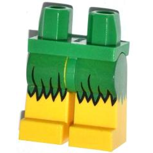 Деталь LEGO 970c03pb22 Hips and Yellow Legs with Grass Skirt Pattern