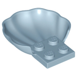 Clam / Scallop Shell with 4 Studs