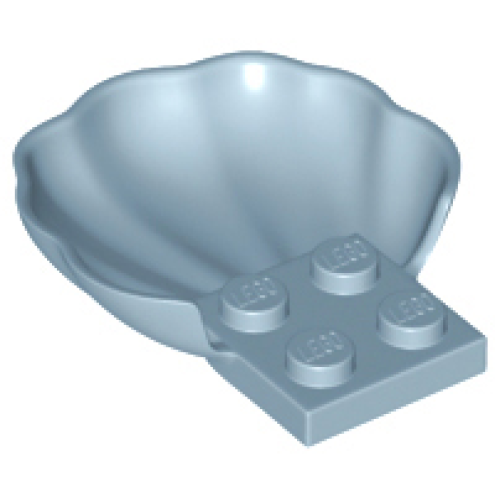 Деталь LEGO 18970 Clam / Scallop Shell with 4 Studs