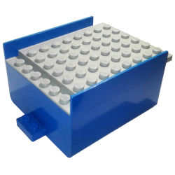 Boat, Hull Smooth Middle 8 x 6 x 3 1/3 with Light Gray Deck - Blue Boat, Hull Smooth Middle 8 x 6 x 3 1/3 with Light Gray Deck - Blue