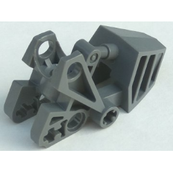 Bionicle Foot with Ball Joint Socket 3 x 6 x 2 1/3, Squared Tops - Dark Bluish Gray