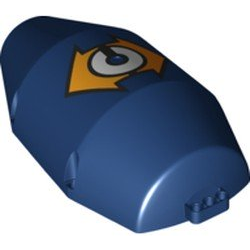 Technic Tipper Drum 6.5 x 13 x 26 Half with 4 Pin Holes and 3L Liftarm Thick with Orange Arrows and White Letter C Pattern Technic Tipper Drum 6.5 x 13 x 26 Half with 4 Pin Holes and 3L Liftarm Thick with Orange Arrows and White Letter C Pattern