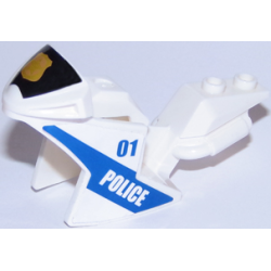 Motorcycle Fairing, Racing (Sport) Bike with Black Windshield with Gold Badge with '01' and 'POLICE' Pattern on Both Sides (Stickers) - Set 60137 Motorcycle Fairing, Racing (Sport) Bike with Black Windshield with Gold Badge with '01' and 'POLICE' Pattern on Both Sides (Stickers) - Set 60137