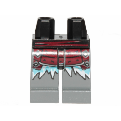 Hips and Dark Bluish Gray Legs with Dark Red Armor and Ice Spikes Pattern Hips and Dark Bluish Gray Legs with Dark Red Armor and Ice Spikes Pattern