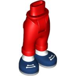 Mini Doll Hips and Trousers with Back Pockets and Cuffs with Molded White Ankles and Feet and Printed Dark Blue Shoes with Laces and Light Bluish Gray Soles Pattern - Thick Hinge Mini Doll Hips and Trousers with Back Pockets and Cuffs with Molded White Ankles and Feet and Printed Dark Blue Shoes with Laces and Light Bluish Gray Soles Pattern - Thick Hinge