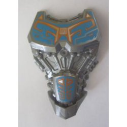 Large Figure Torso with Bionicle Dark Azure and Orange Pattern