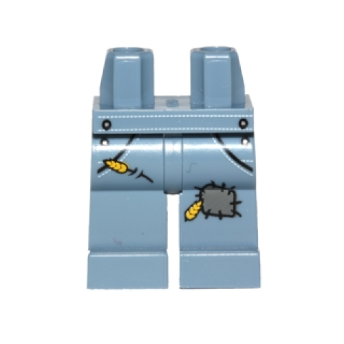 Деталь LEGO 970c00pb0117 Hips and Legs with Wheat Spikes, Pockets and Patch Pattern