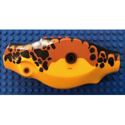 Dinosaur Body Tyrannosaurus rex with Dark Orange Top with Black Stripes and Spots Pattern