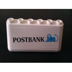 Windscreen 2 x 6 x 2 with 'POSTBANK' on White Background Pattern (Sticker) - Set 880002-2 (in Combination with Sets 3308 / 3309) Windscreen 2 x 6 x 2 with 'POSTBANK' on White Background Pattern (Sticker) - Set 880002-2 (in Combination with Sets 3308 / 3309)