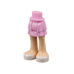 Mini Doll Hips and Skirt Layered, Light Nougat Legs and White Shoes Pattern - Thick Hinge Mini Doll Hips and Skirt Layered, Light Nougat Legs and White Shoes Pattern - Thick Hinge