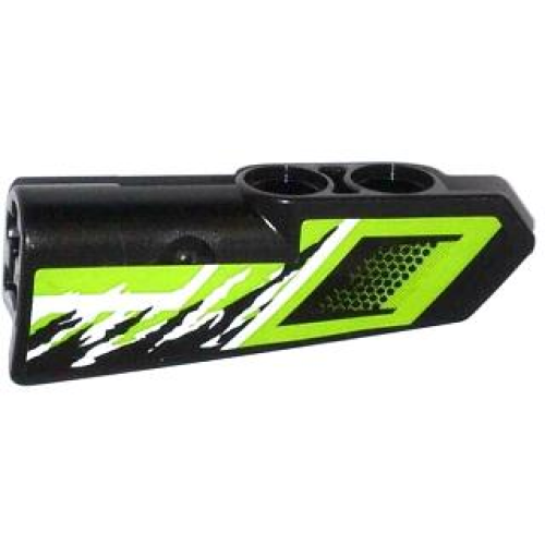 Деталь LEGO 11946pb008 Technic, Panel Fairing #21 Very Small Smooth, Side B with Air Intake and Black and White Splatters Pattern (Sticker) - Set 42021