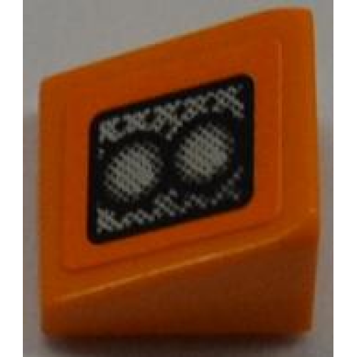 Деталь LEGO 54200pb028R Slope 30 1 x 1 x 2/3 with 2 Headlights Pattern Model Right Side (Sticker) - Set 8186