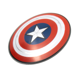Minifigure, Shield Circular / Round Convex Face with Red and White Concentric Rings, Star in Dark Blue Circle Pattern (Captain America) Minifigure, Shield Circular / Round Convex Face with Red and White Concentric Rings, Star in Dark Blue Circle Pattern (Captain America)