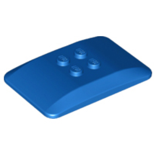 Деталь LEGO 98281 Wedge 6 x 4 x 2/3 Quad Curved - Blue