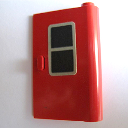 Деталь LEGO 446pb01 Door 1 x 3 x 4 Right with Black Window Pattern (Sticker) - Set 164