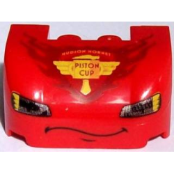 Vehicle, Mudguard 3 x 4 x 1 2/3 Curved with Front with Headlights, Thin Curved Smile and 'PISTON CUP' Pattern Vehicle, Mudguard 3 x 4 x 1 2/3 Curved with Front with Headlights, Thin Curved Smile and 'PISTON CUP' Pattern