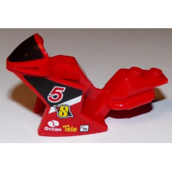 Motorcycle Fairing, Racing (Sport) Bike with Black Windshield Pattern with Number 5 and Octan Logo Pattern on Both Sides (Stickers) - Set 60084 Motorcycle Fairing, Racing (Sport) Bike with Black Windshield Pattern with Number 5 and Octan Logo Pattern on Both Sides (Stickers) - Set 60084