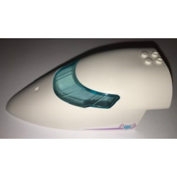 Aircraft Fuselage Forward Top Curved 8 x 16 x 5 with Trans-Light Blue Glass with Heart, Feathers and 'HLA' Pattern on Both Sides (Stickers) - set 41109 Aircraft Fuselage Forward Top Curved 8 x 16 x 5 with Trans-Light Blue Glass with Heart, Feathers and 'HLA' Pattern on Both Sides (Stickers) - set 41109