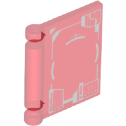 Деталь LEGO 24093pb022 Minifigure, Utensil Book Cover with Display Pattern