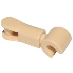 Large Figure Lower Arm with Bar Handle with Hand - Light Gray