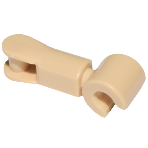 Деталь LEGO 109866 Large Figure Lower Arm with Bar Handle with Hand - Light Gray