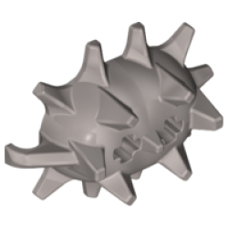 Large Figure Weapon, Spiked Ball Half with 2 Axle Holes